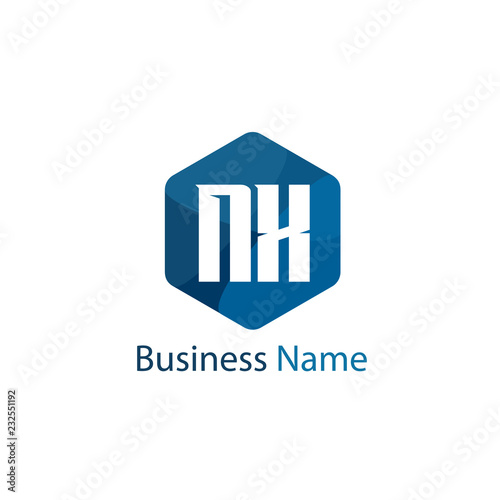 Initial letter NX logo template Design