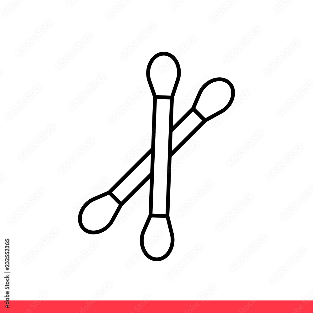 Cotton swab icon, vector illustration Cotton swab icon, vector illustration