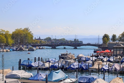ships in zurich river