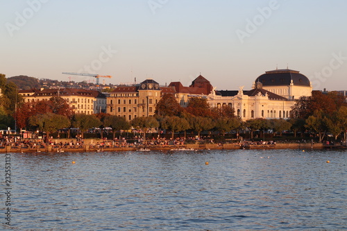 sunset in zurich
