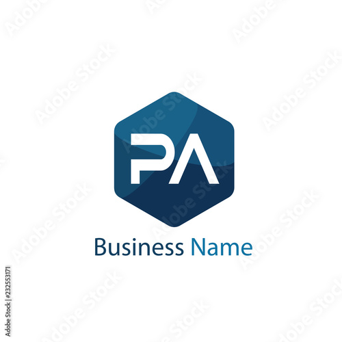 Initial Letter Pa Logo Template Design