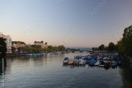 sunset in zurich