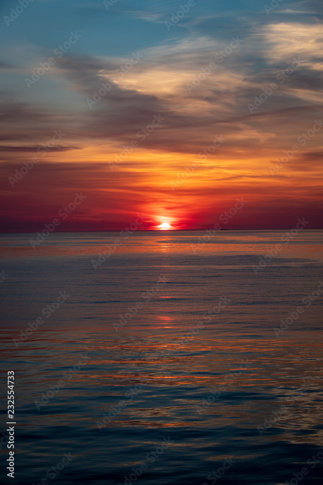 Sunset on North Sea
