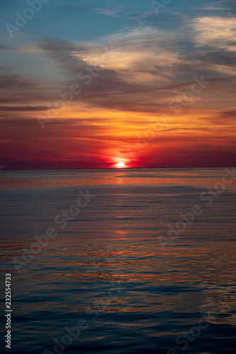 Sunset on North Sea