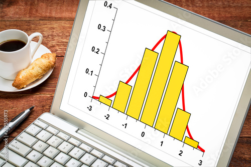 Obraz na płótnie Gaussian, bell or normal distribution