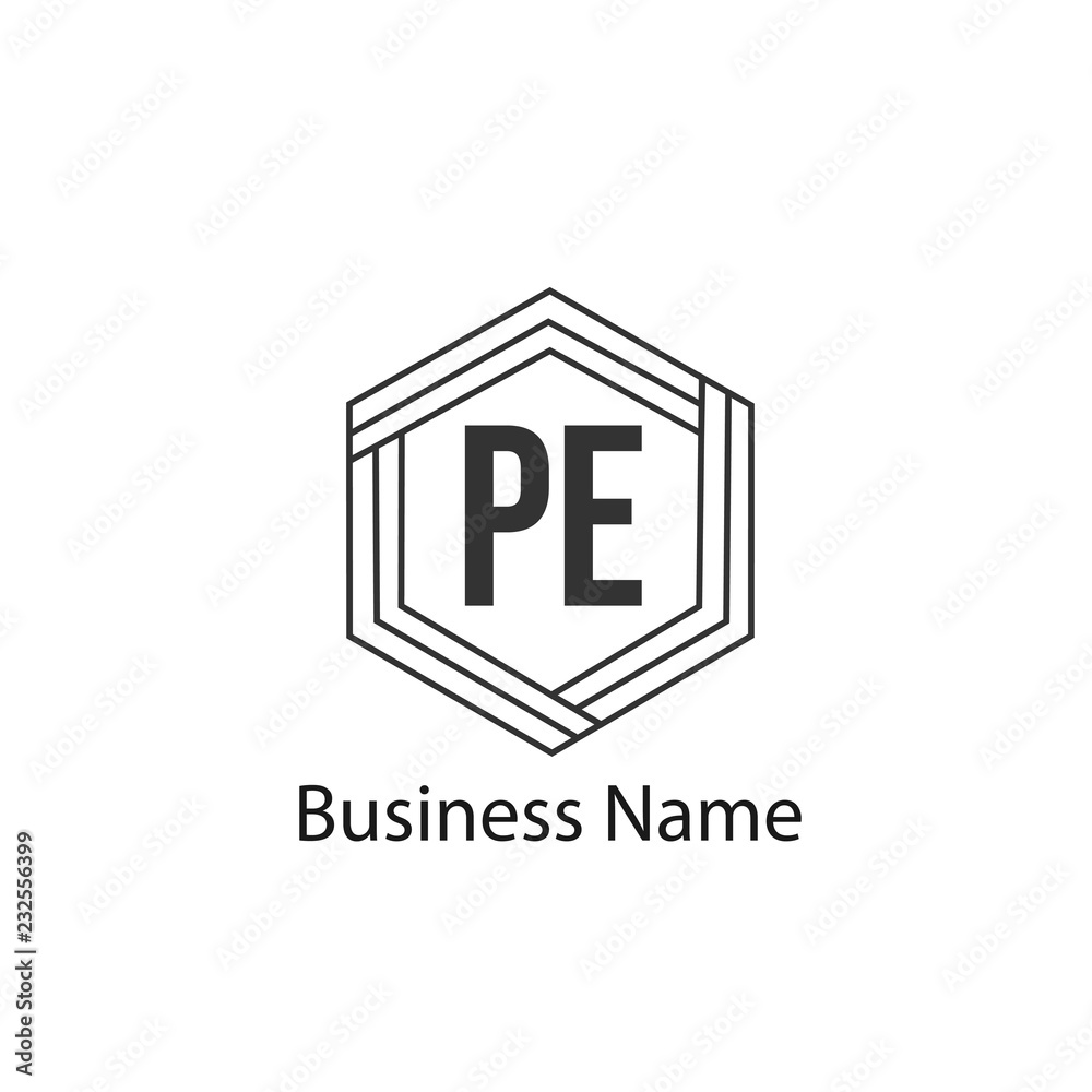 Obraz premium Initial Letter PE Logo Template Design