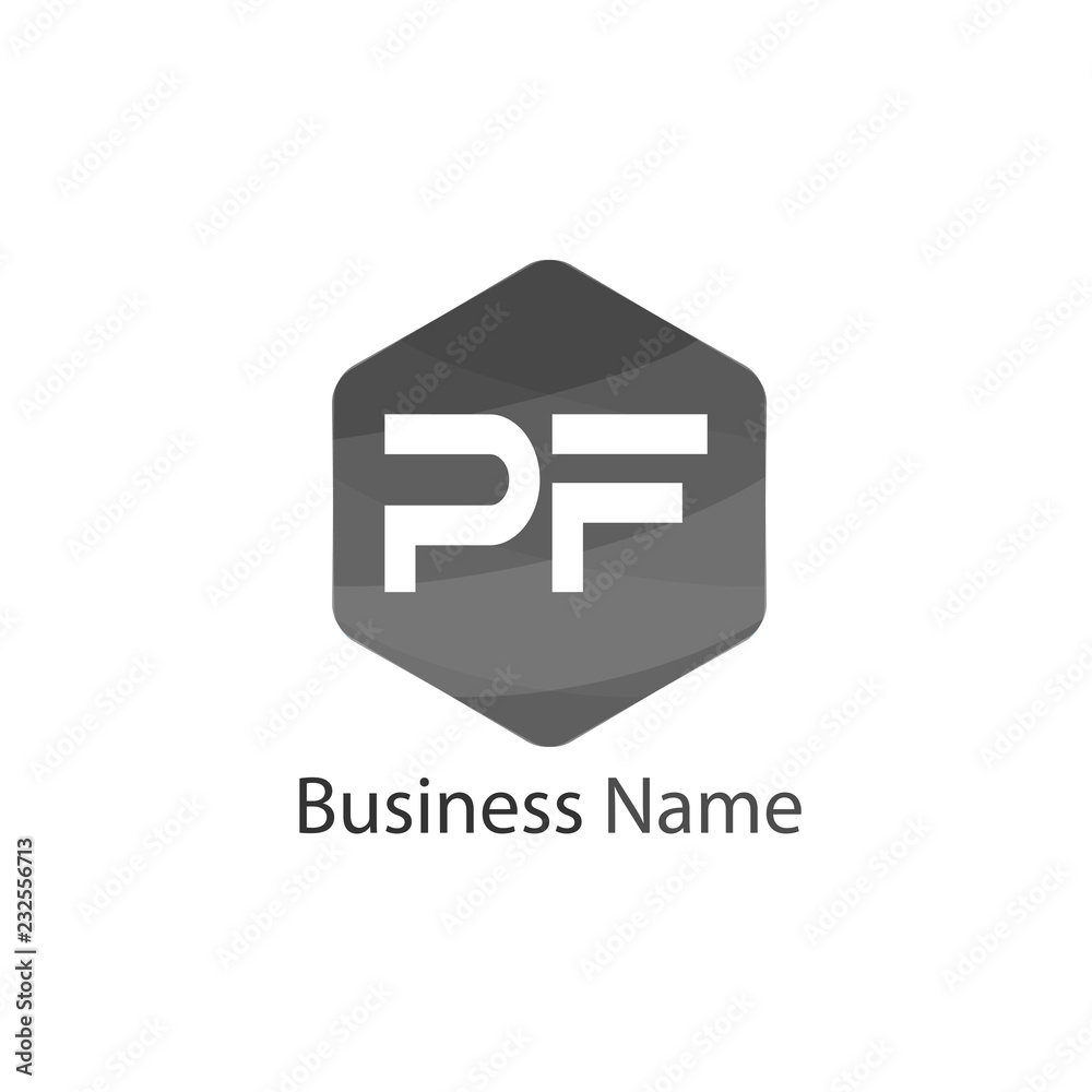 Fototapeta premium Initial Letter PF Logo Template Design