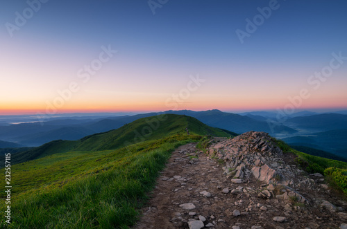 Fototapeta Naklejka Na Ścianę i Meble -  Wiosenne zielone Bieszczady