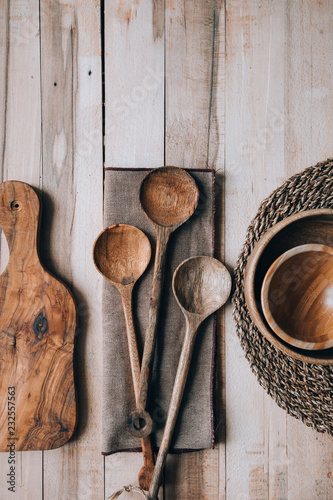 Wooden cooking utensils