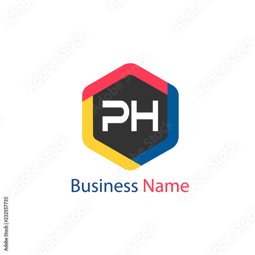Initial Letter PH Logo Template Design