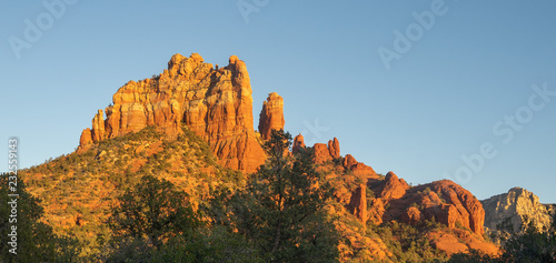 Sedona glows at sundown, Arizona