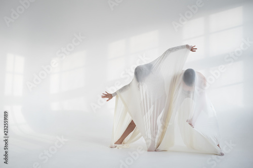 Contemporary dance with tissue photo