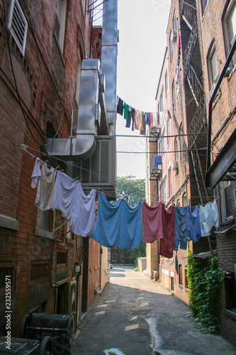 laundry lines in a city