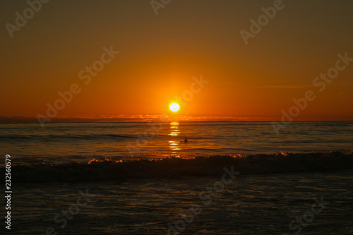 sunset ocean beach