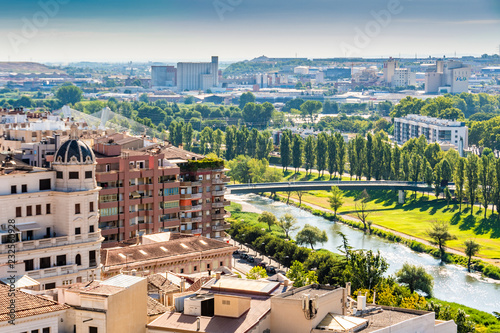 Partial view of the city of Lleida. Catalonia Spain