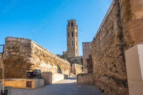 Bell tower and remains of the fortress. Lleida Catalonia Spain photo