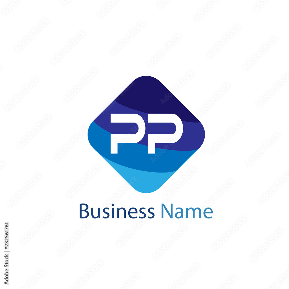 Fototapeta premium Initial Letter PP Logo Template Design