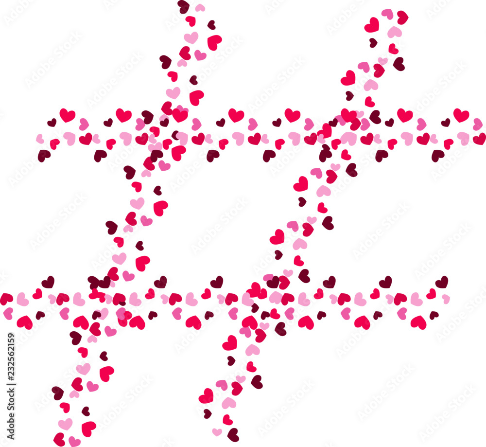Pink Hashtag of Hearts
