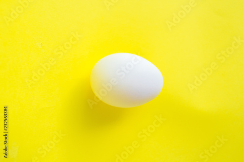 A egg on yellow background
