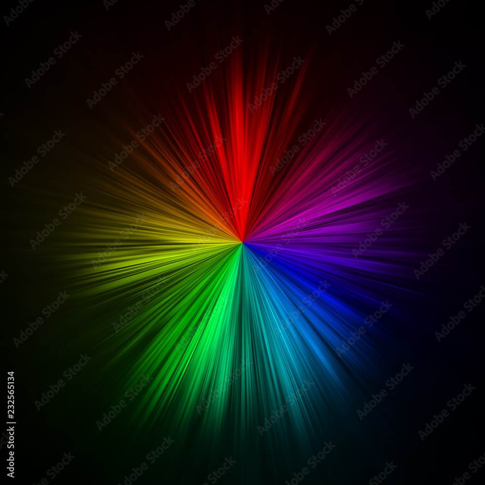 Obraz premium Star shaped full spectrum rainbow
