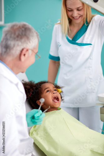 Child on dental check up