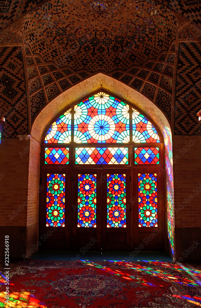 Wunschmotiv: Nasir-ol-Molk Mosque, the so-called Pink Mosque, Shiraz, Iran #232566918