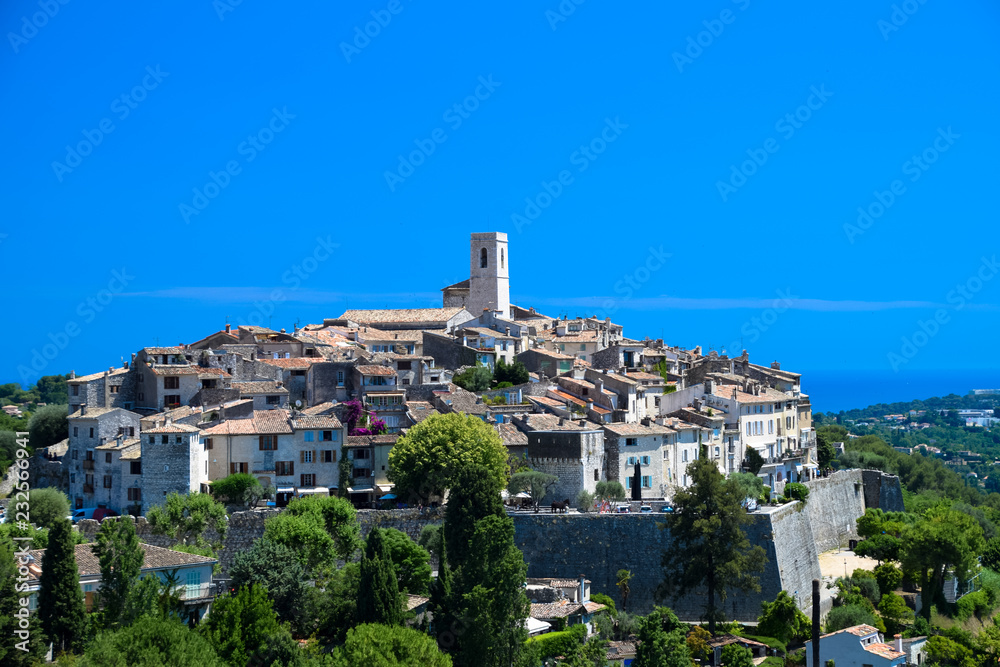 The hilltop medieval village of St Paul de Vence in Provence, France