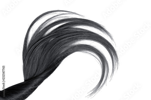 Black natural hair, isolated on a white background