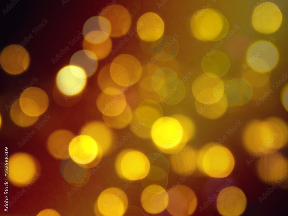 golden yellow round blurred lights on a dark background golden yellow round blurred lights on a dark background