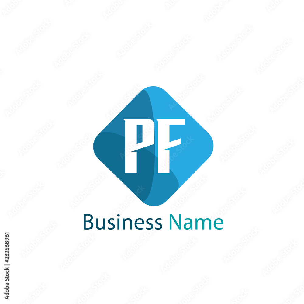 Initial letter PF Logo Template Design Initial letter PF Logo Template Design