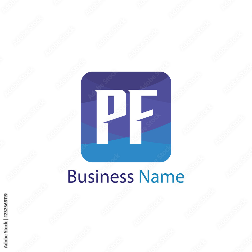 Initial letter PF Logo Template Design Initial letter PF Logo Template Design