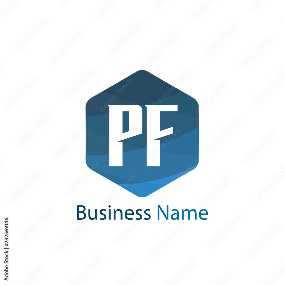 Initial letter PF Logo Template Design Initial letter PF Logo Template Design