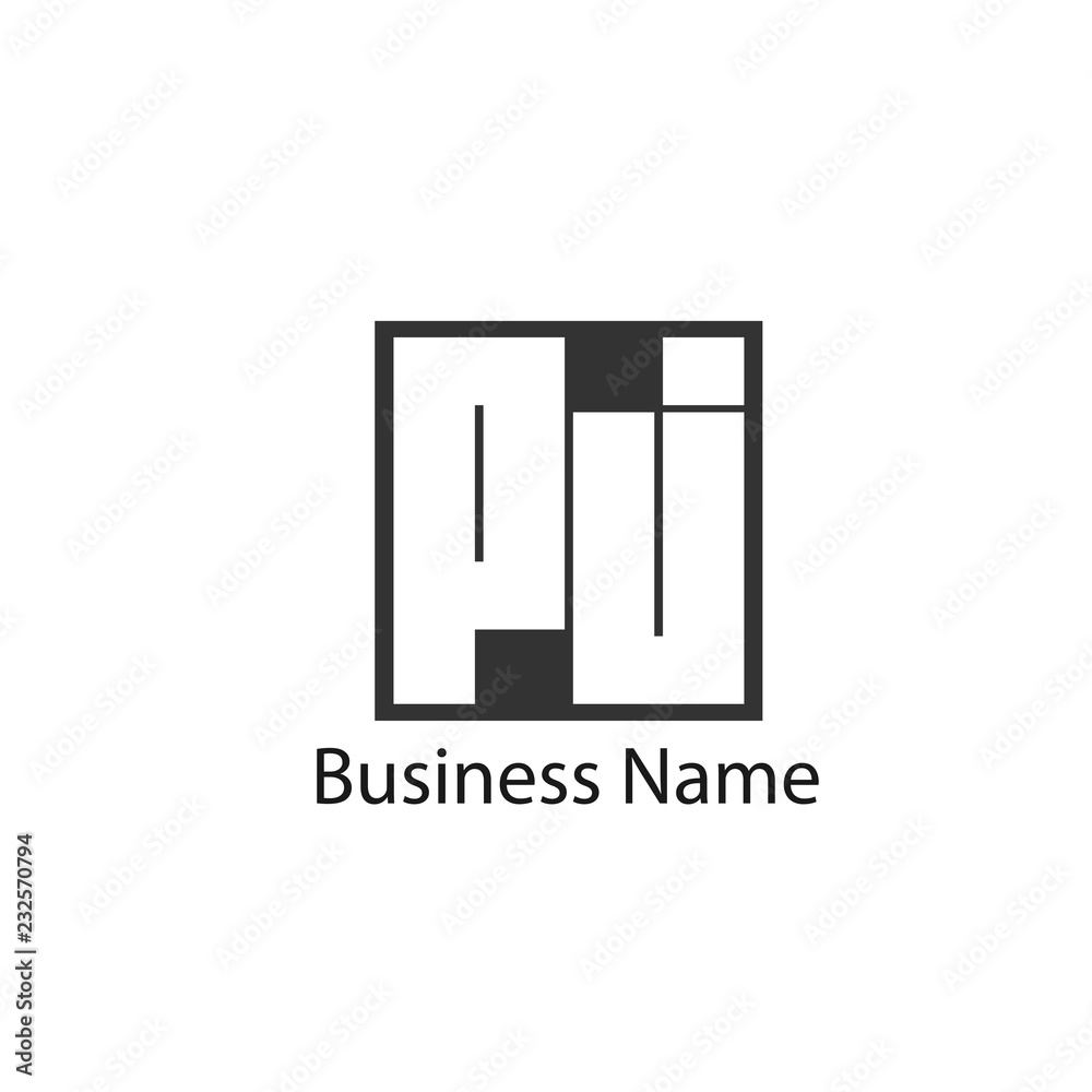 Initial letter PJ Logo Template Design