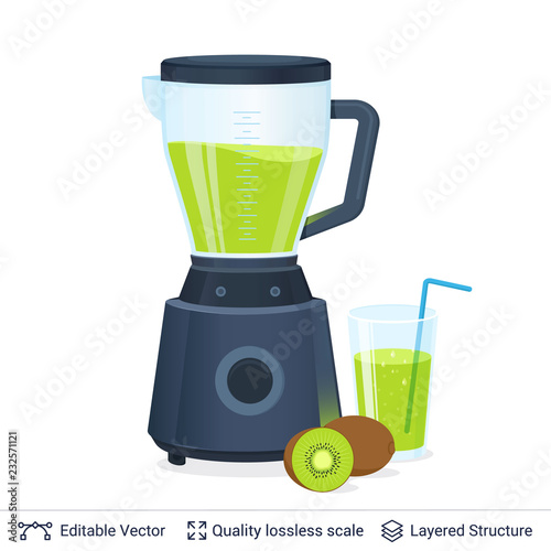 Fruit Juice Squeezer or Blender Kitchen Appliance.