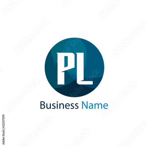 Initial letter PL Logo Template Design
