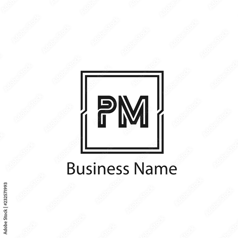 Initial letter PM Logo Template Design Initial letter PM Logo Template Design