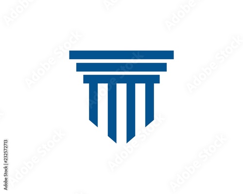 Pillar Logo Template. Column Vector Design