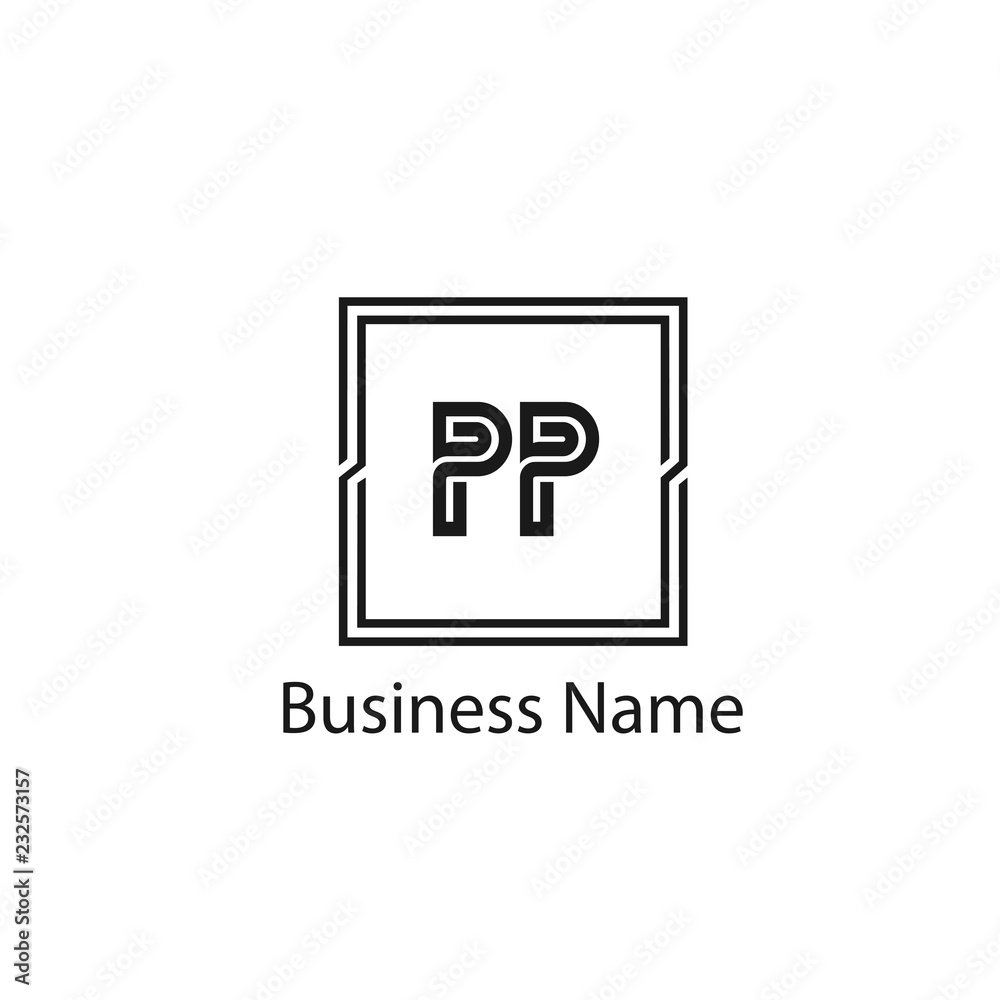 Initial letter PP Logo Template Design