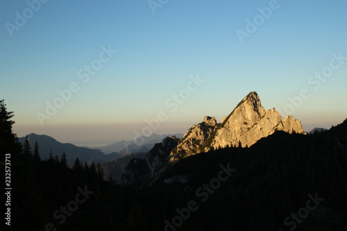 Die Ruchenköpfe im Abendrot