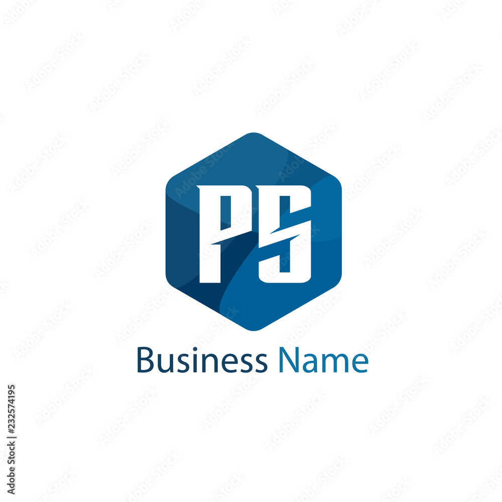 Obraz premium Initial letter PS Logo Template Design