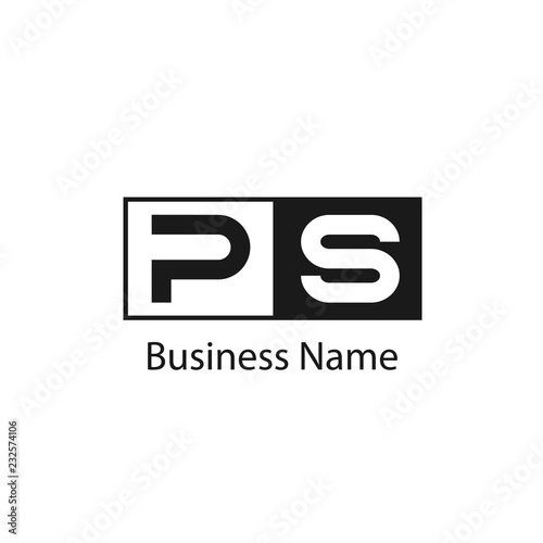 Initial letter PS Logo Template Design