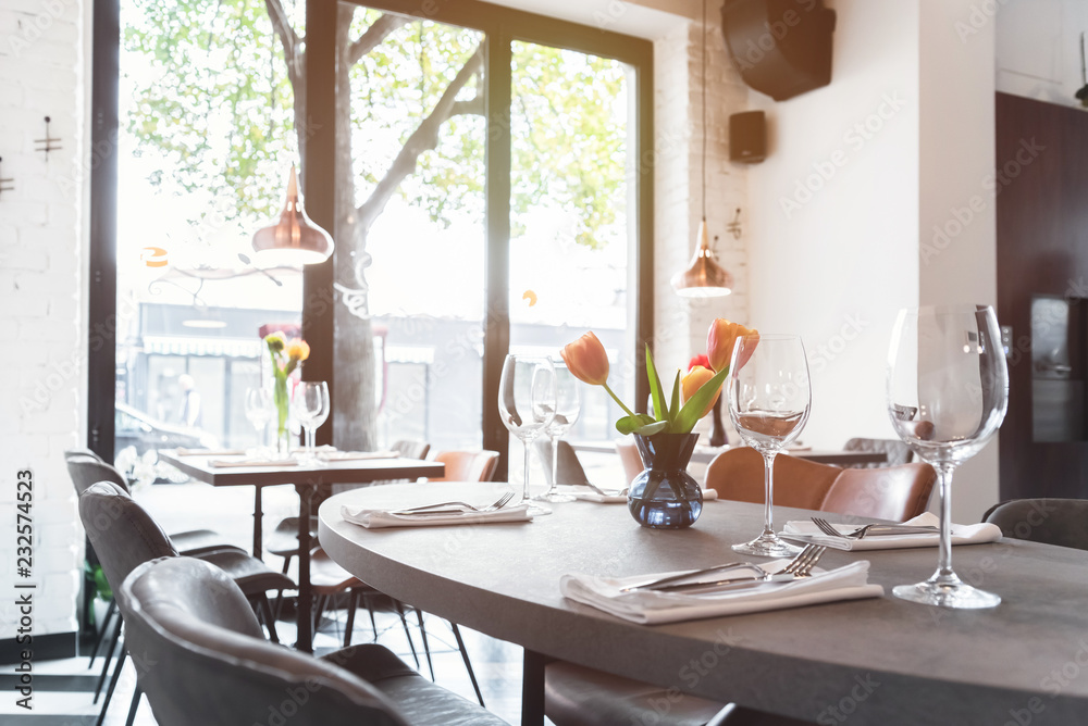 Restaurant interior and set up