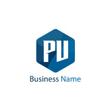 Initial letter PV Logo Template Design