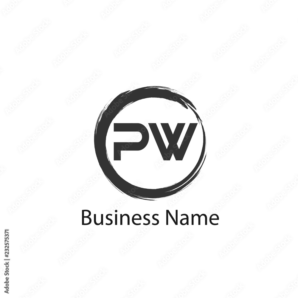 Initial letter PW Logo Template Design Initial letter PW Logo Template Design