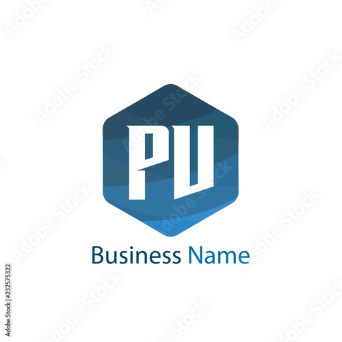 Initial letter PV Logo Template Design