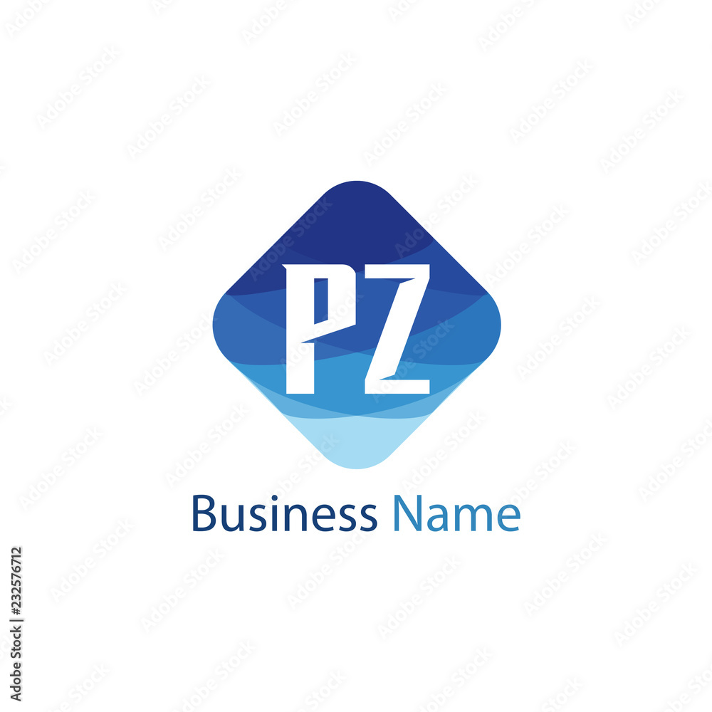 Obraz premium Initial letter PZ Logo Template Design