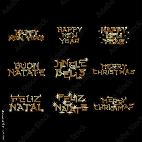 gold natal and happy new year