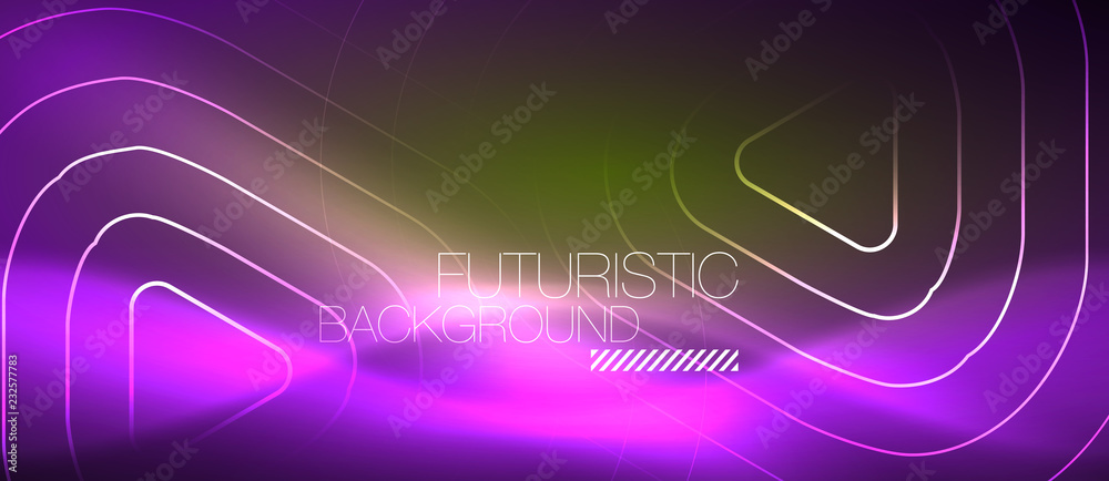 Color shiny neon lights background with abstract lines Color shiny neon lights background with abstract lines