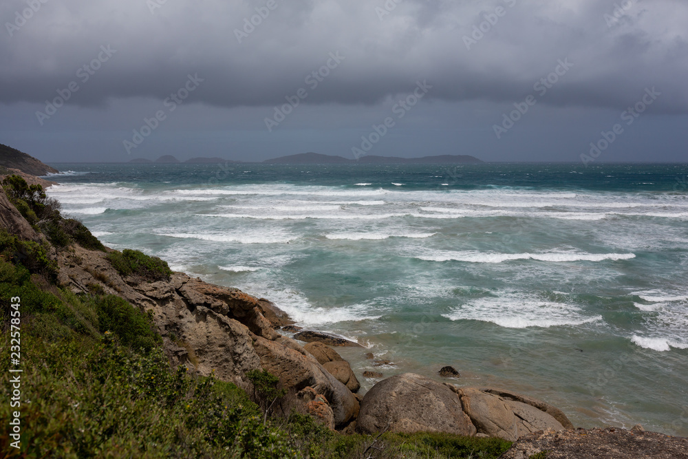 Stormy sky at Norman Bay, Wilsons Promontory, Victoria, Australia