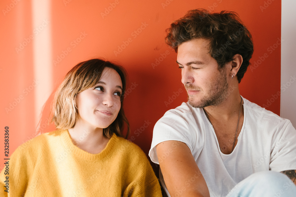beautiful young couple spending time together at home beautiful young couple spending time together at home